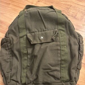 Olive Green canvas backpack